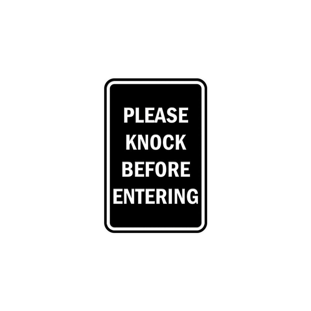 Portrait Round Please Knock Before Entering Sign - Etsy