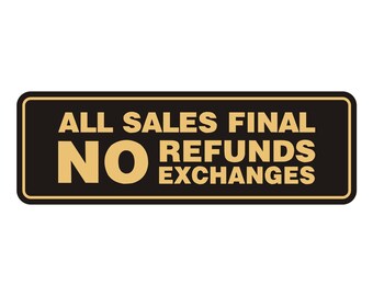 All Sales Final Sign | Etsy
