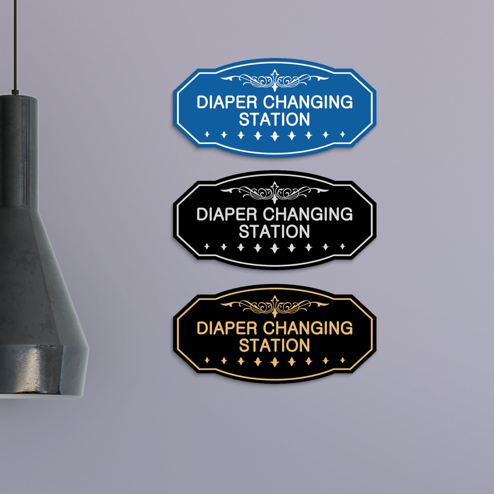 Victorian Diaper Changing Station Sign Etsy