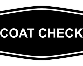 Signs Bylita Designer Coat Check Sign | Etsy