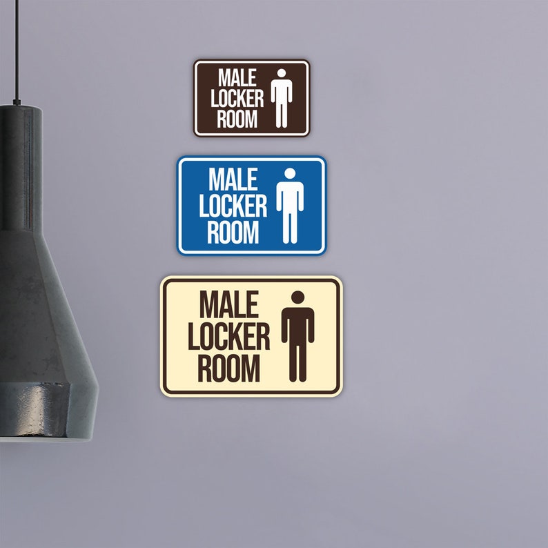 Classic Framed Male Locker Room Wall or Door Sign - Etsy