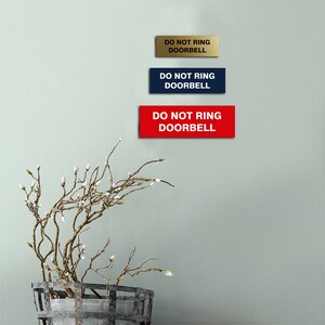 Basic Do Not Ring Doorbell Sign - Etsy