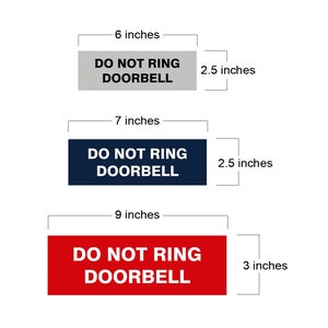 Basic Do Not Ring Doorbell Sign - Etsy