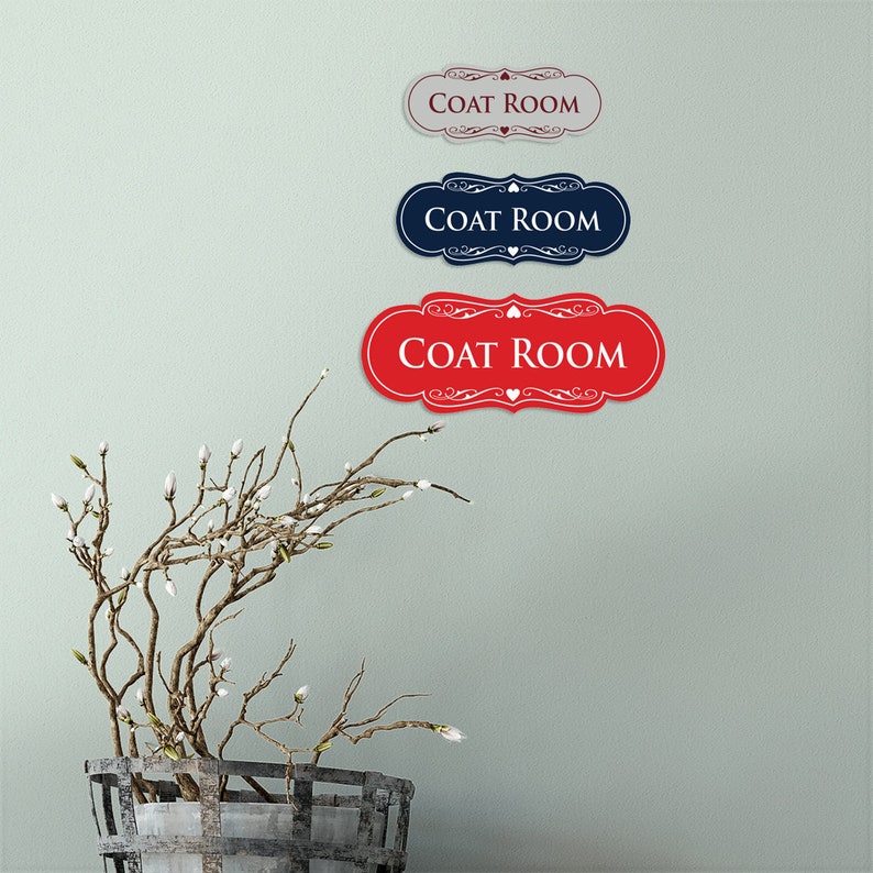 Signs Bylita Designer Coat Room Sign Etsy