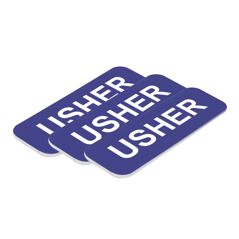 Usher Name Tag Pack of 3 Etsy