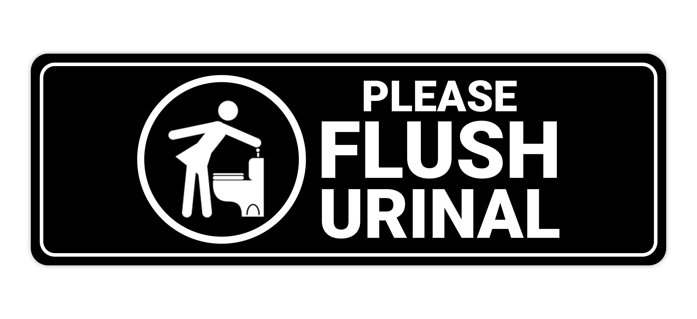 Please Flush Urinal Sign