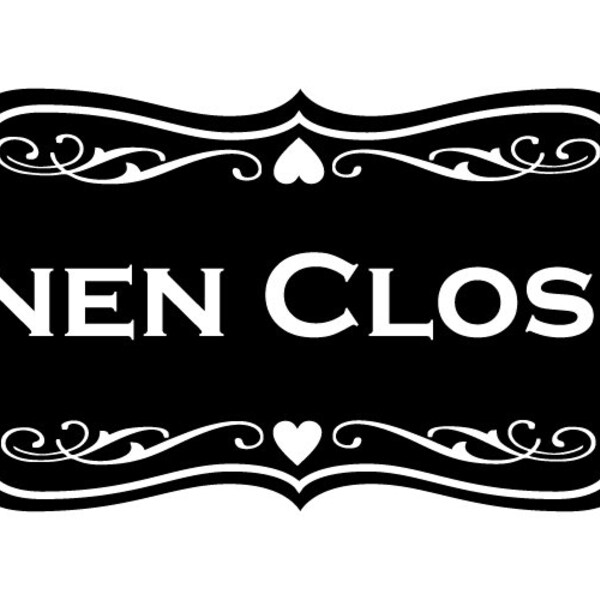 Linen Closet Sign Etsy