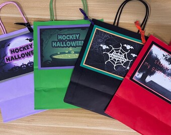 Halloween Themed Goodie Bag | Hockey Gift Bag | Halloween Swag Bag | Hockey Goodie Bag Tag | Hockey Halloween Tournament Tag