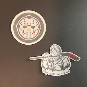 Jason - Sticker Set | Goalie Sticker Set | Unique Hockey Stickers | Hockey Goalie Stickers | Jason Halloween Sticker | Rare Find