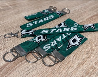 Dallas Stars Schlüsselanhänger | Stoff Schlüsselanhänger | Armband Schlüsselanhänger | Hergestellt in den USA