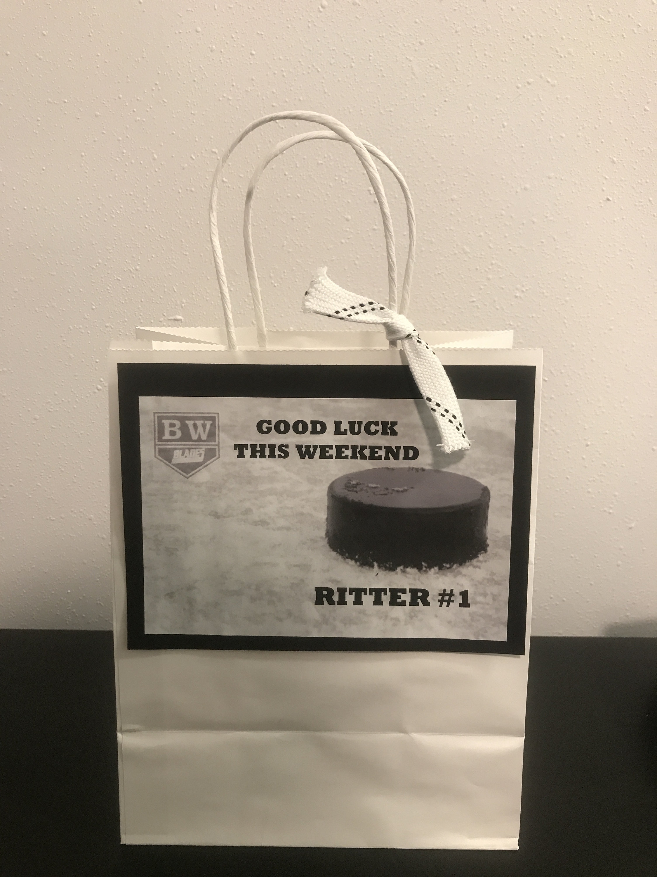 Hockey Puck Logo Goodie Bag Hockey Gift Bag Hockey Goodie Etsy