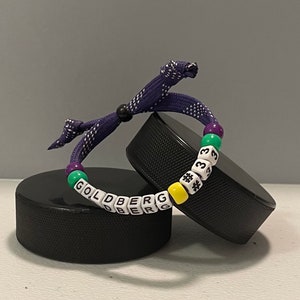 Hockey Lace Bracelet, Personalized Adjustable Hockey Lace Bracelet, Hockey Bracelet, Hockey Bracelet Gift