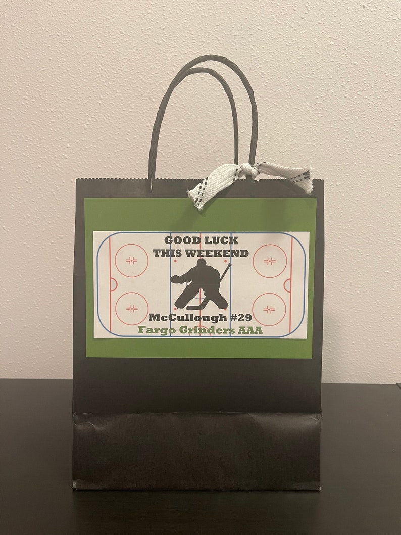 Hockey Rink Goodie Bag Hockey Gift Bag Hockey Gift Bag Tag Etsy