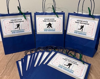 Hockey Tournament Favor Bag, Personalized Team Gift