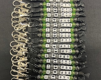 Hockey Lace Keychain | Personalized Team Number, Fan Gift