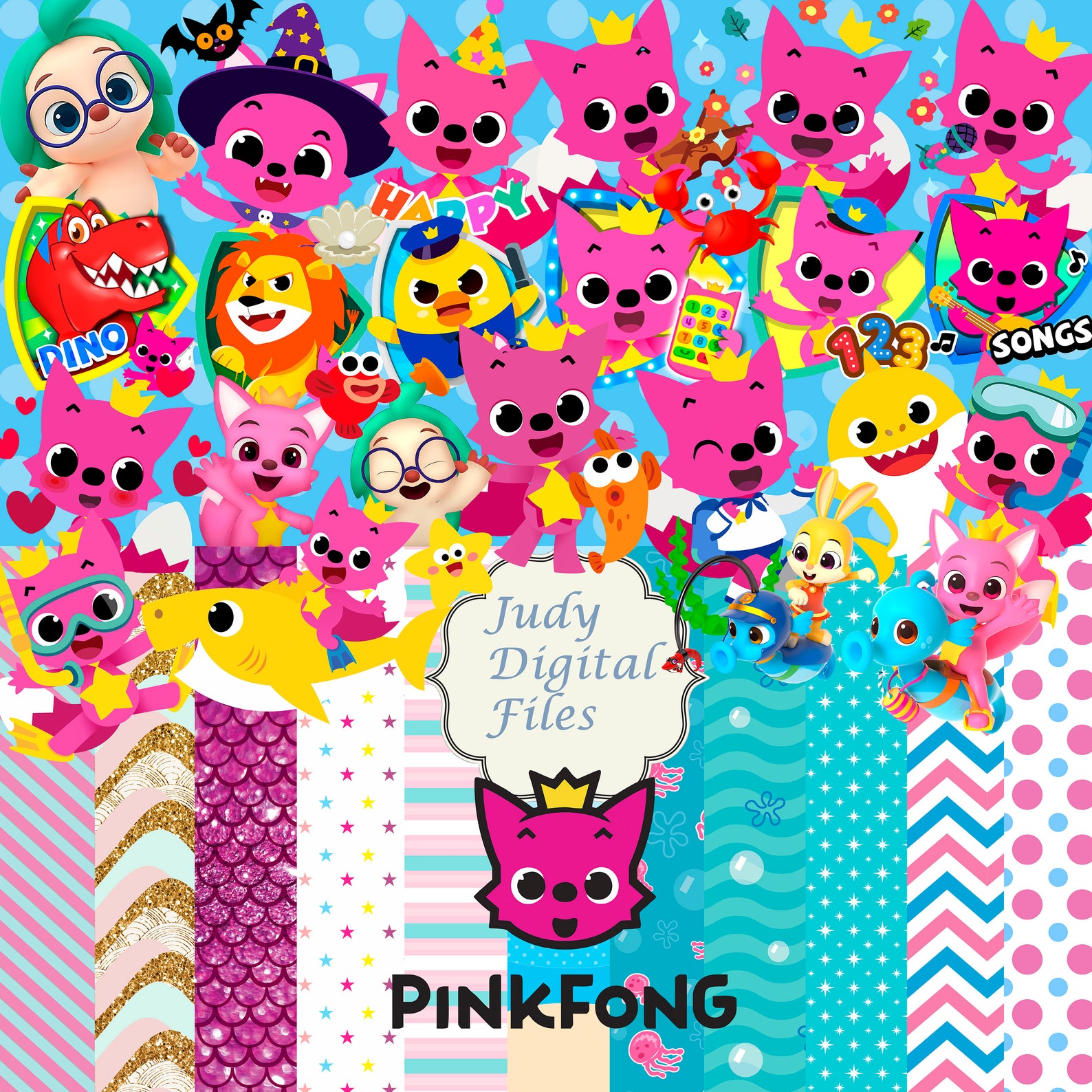 Pinkfong Clipart Pinkfong PNG Pinkfong Paper Download | Etsy