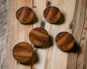 5 Stück 12mm Cabochons aus Holz mit Holzoptik bedruckt