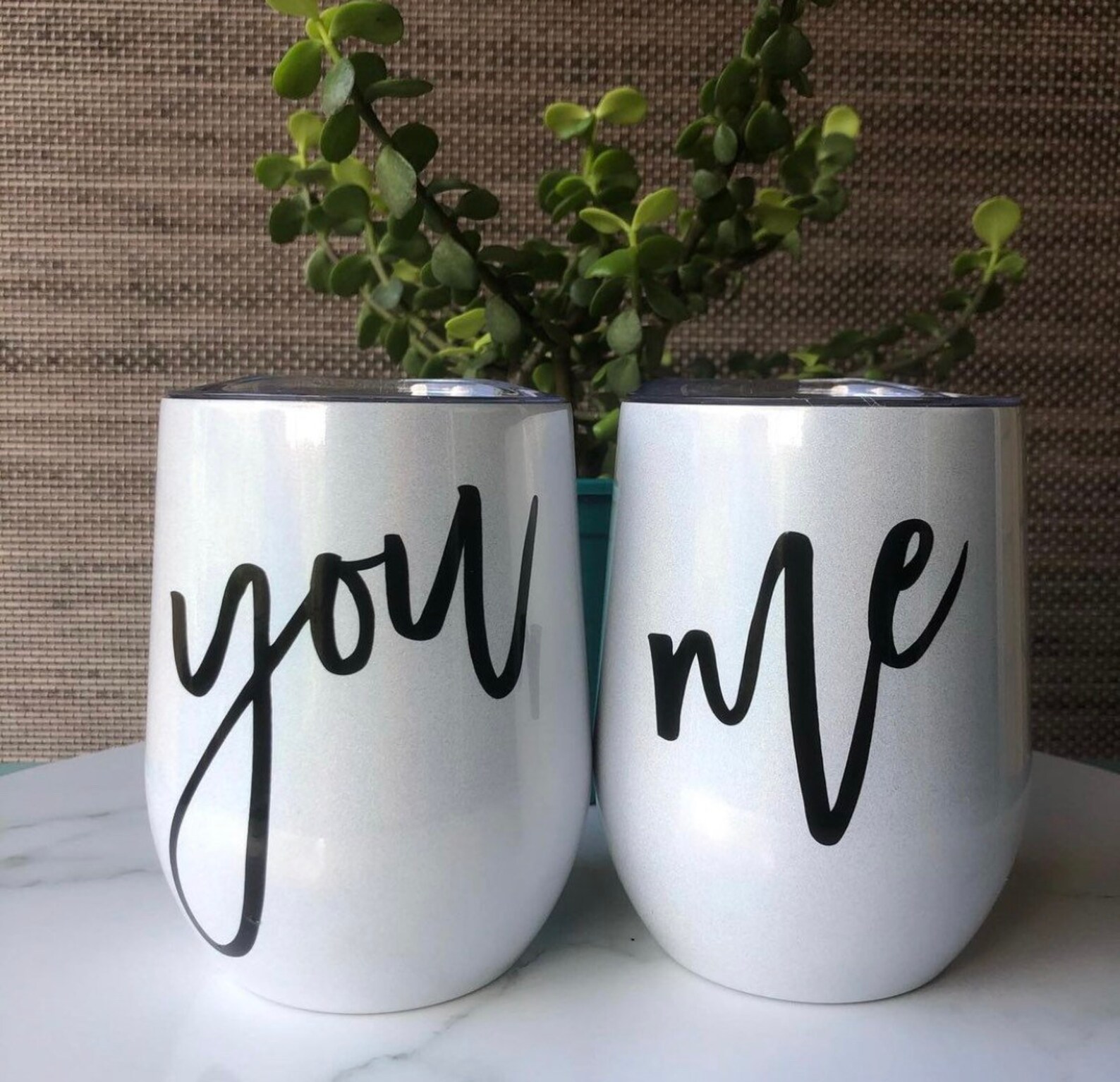 Personalised wine tumbler plain white pre order Etsy