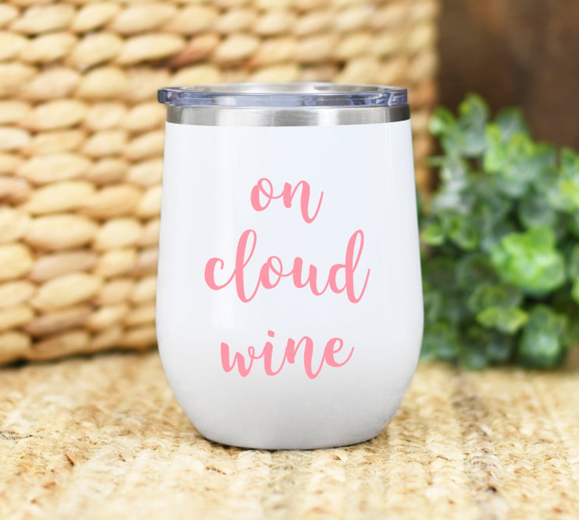 Personalised wine tumbler plain white pre order Etsy