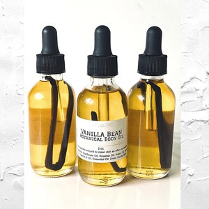 Vanilla Bean Infused Body Oil | Body Serum | After Bath Oil | w/Vanilla Bean