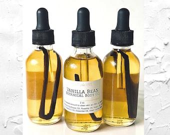 Vanilla Bean Infused Body Oil | Body Serum | After Bath Oil | w/Vanilla Bean