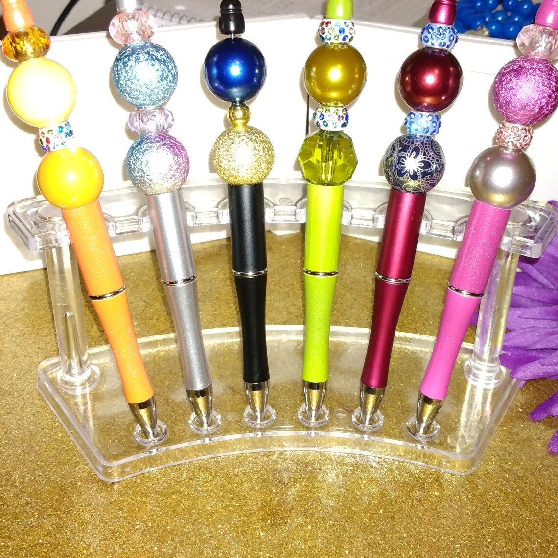 Beaded pens with refill Etsy