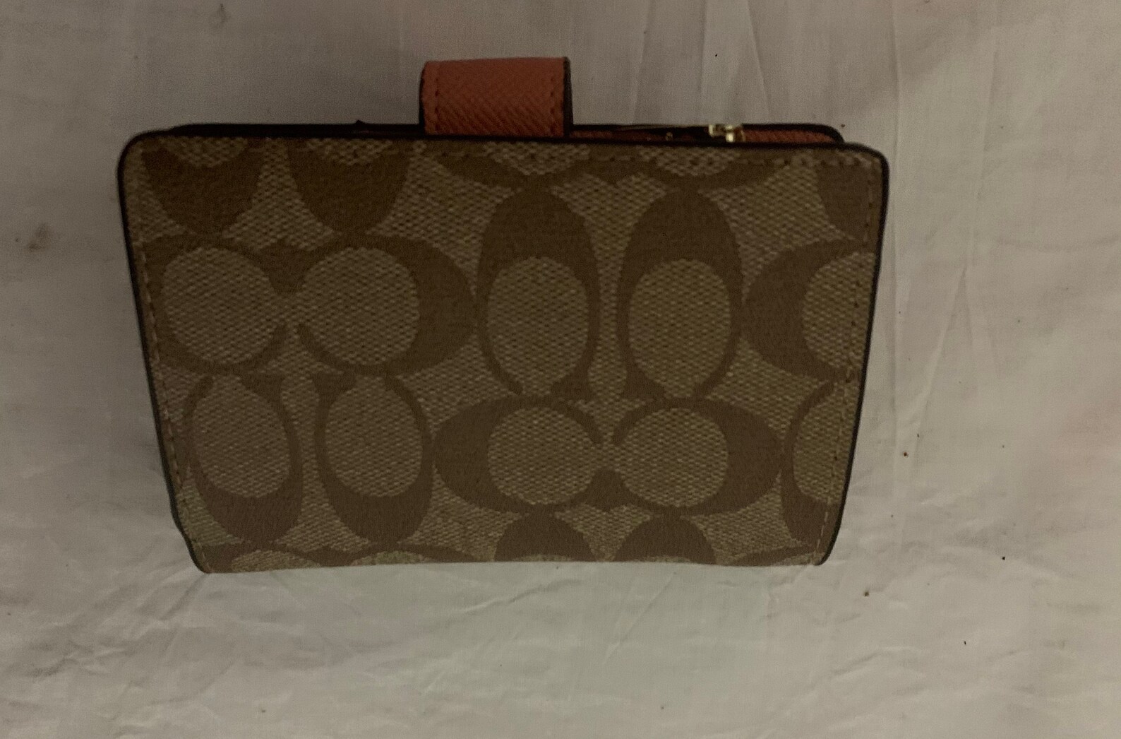 Coach medium signature corner zip wallet Etsy