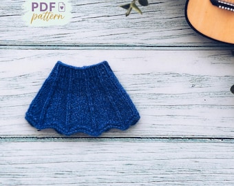 Tiny Melody Skirt – Seamless Knitting Pattern for Dolls | Blythe Skirt | PDF Download