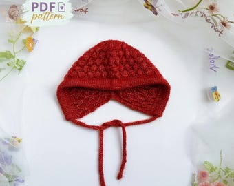 Blythe Doll Bonnet Knitting Pattern | 3D Bubble Stitch Hat PDF