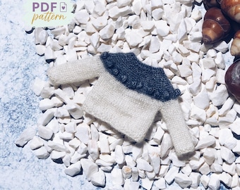 Blythe Doll Pullover Knitting Pattern: Seamless Top-Down Design (PDF Pattern)