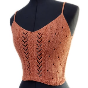 PDF Pattern - Knitting Pattern - Top - Openwork Knit T-shirt for Women