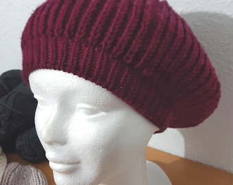 100% Merino - Wool Beret - Classic Beret - Wool Beret - Woman Beret - Chunky Beret - Winter Hat
