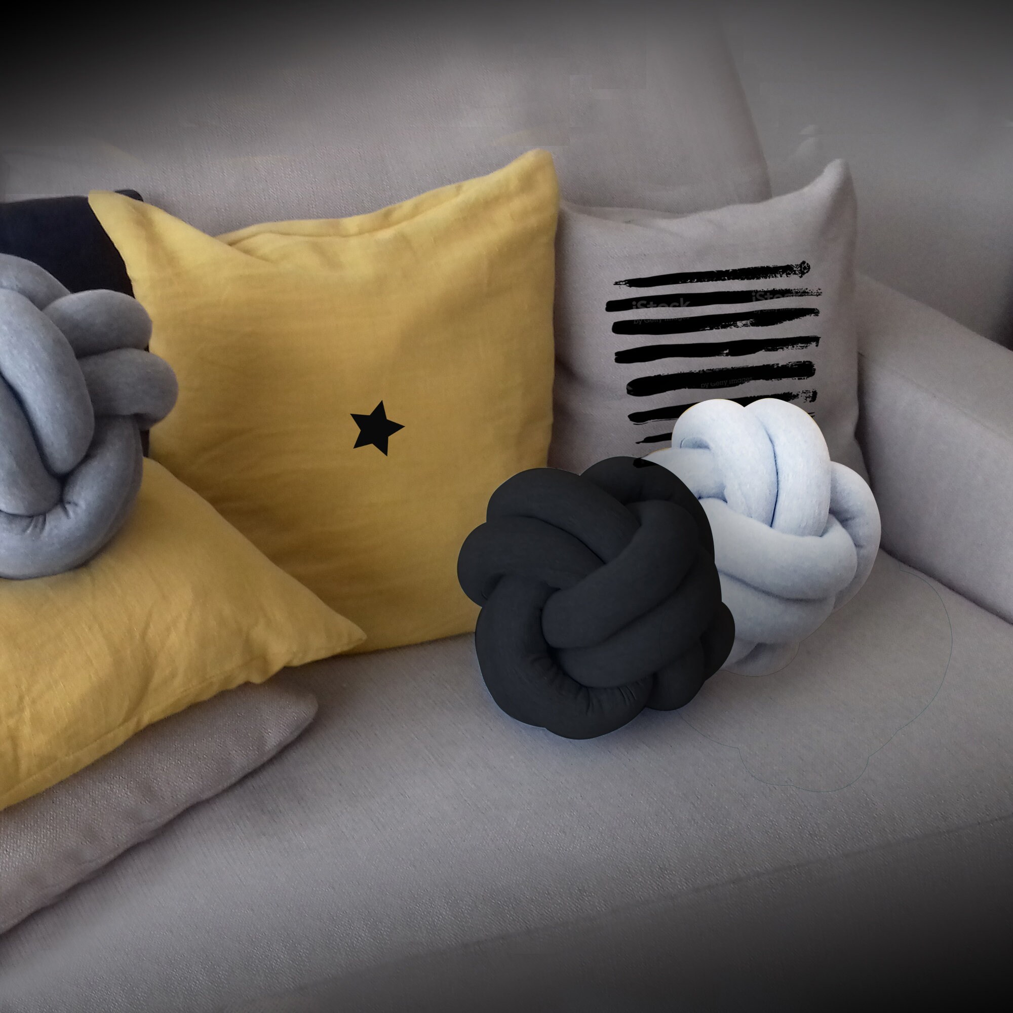 Coussin Noeud de Touline 25x25cm