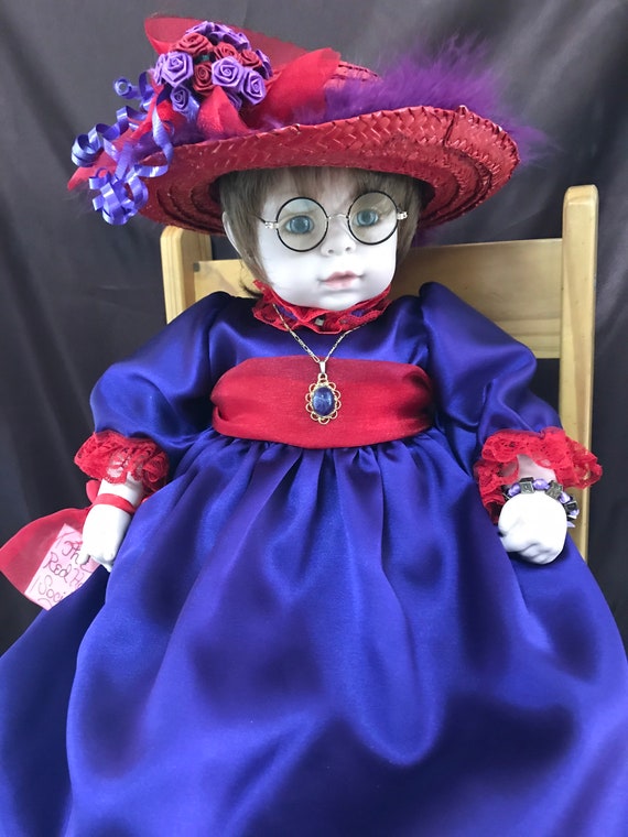 Red Hat Society Porcelain 18 Doll With 