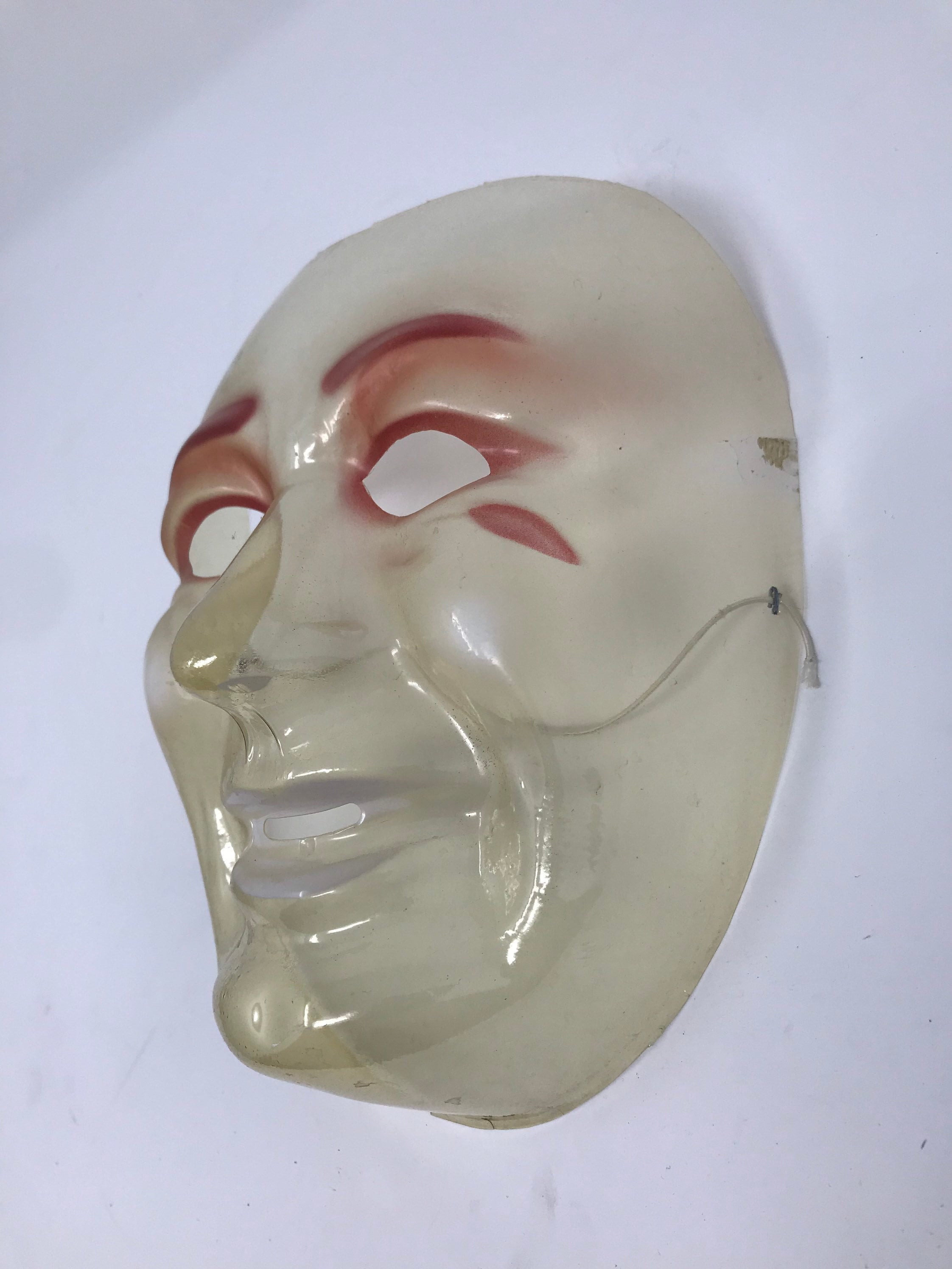 Vintage Clear Plastic Halloween Mask Etsy