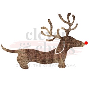 Dachdeer, Dachshund, Weenie dog, Reindeer, Dog, Sublimation PNG, Christmas, Digital Download