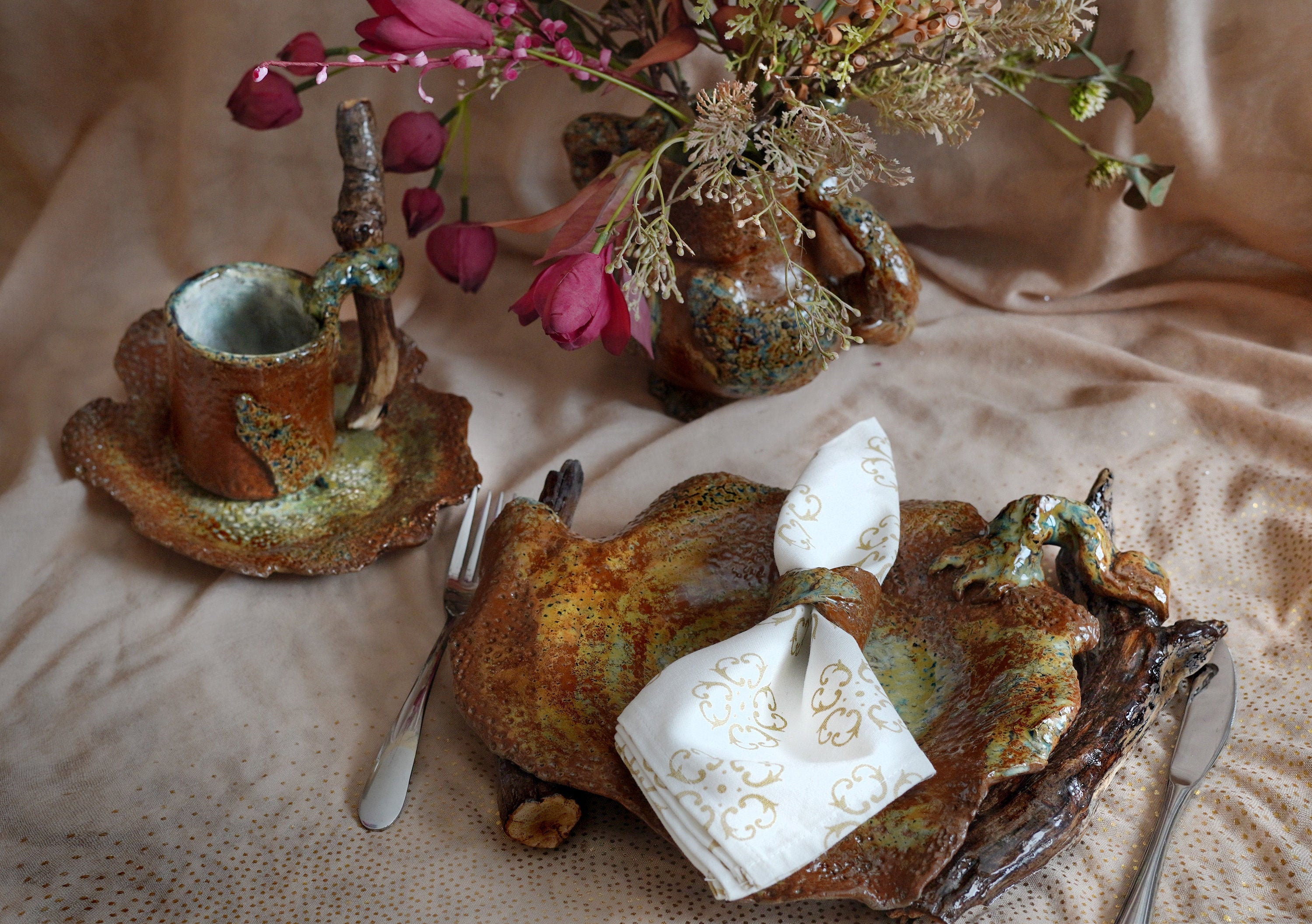 Keramik Geschirr set braun Keramik Geschirr in Deutschland | Etsy