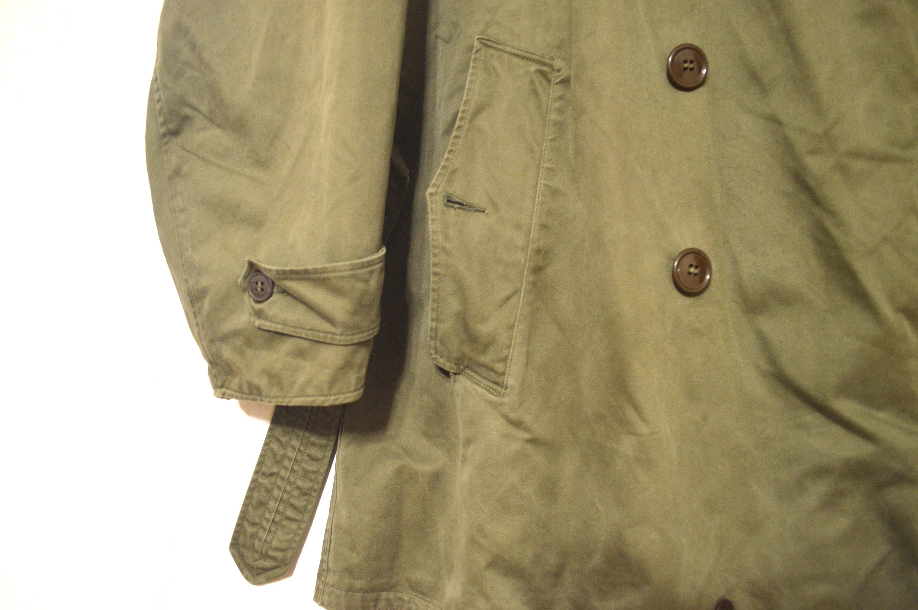 Vintage WW2 US Army Field Trench Coat Officers Korean War Vintage WW2 US Army Field Trench Coat Officers Korean War