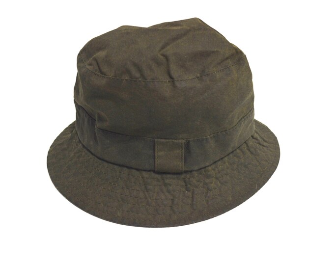 Vintage Barbour Bucket Hat Waxed Green A115 Size S Etsy