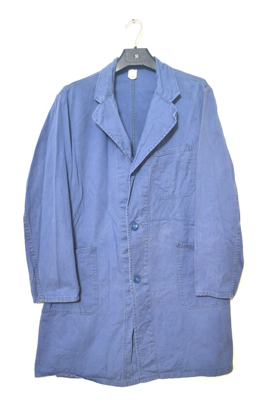 Navy blue work coat cheap