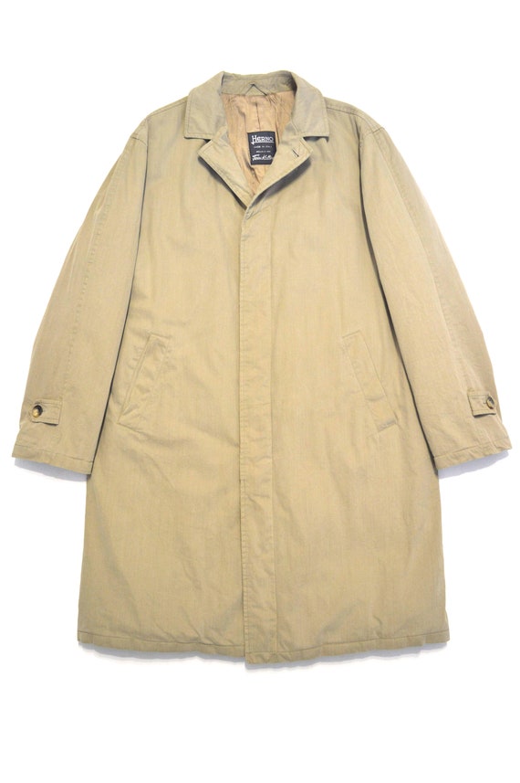 Vintage Herno Trench Coat Jacket Insulated Beige Size - Etsy Sweden