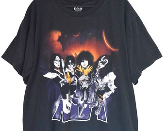 KISS Vintage Band T-Shirt Black Size Men's L