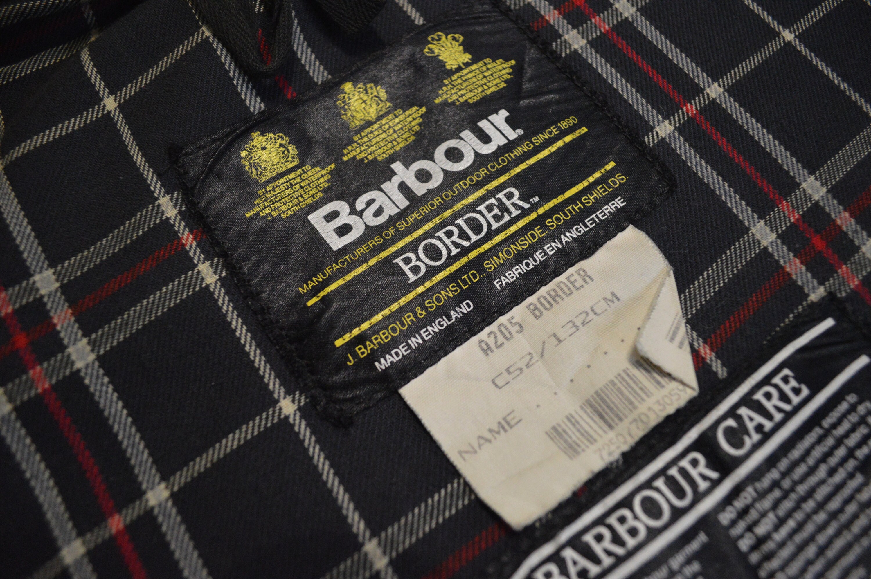 Vintage Barbour Border A205 Waxed Jacket Blue Size C52/132CM | Etsy