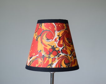 DOUBLE SEAM Candle clip marbled paper lampshades - various