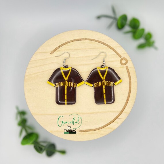 San Diego Baseball Jersey SD Earrings