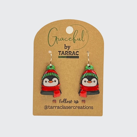 Cute Penguin Christmas Earrings