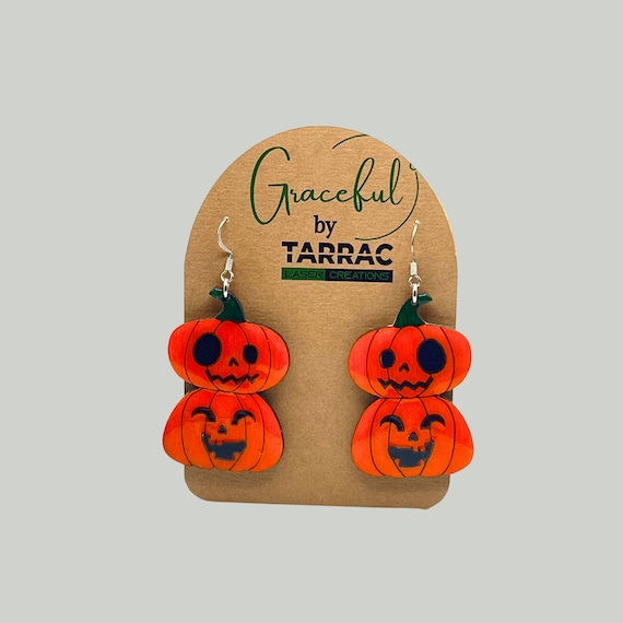 Spooky Cute Pumpkin Halloween Earrings