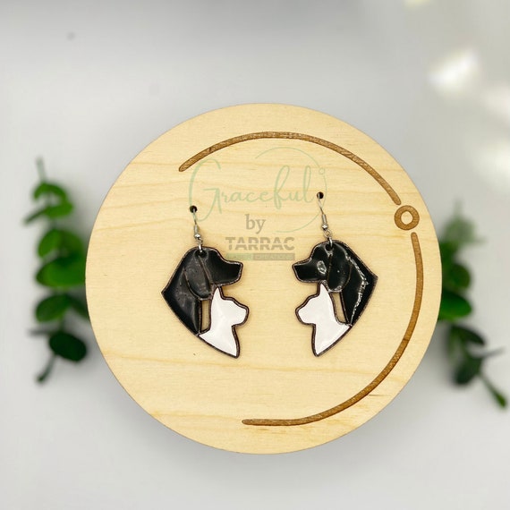 Dog and Cat Profile Dangle Earrings for Pet Lovers