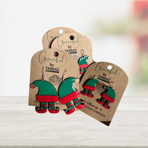 Cute Christmas Earrings Elf Boots