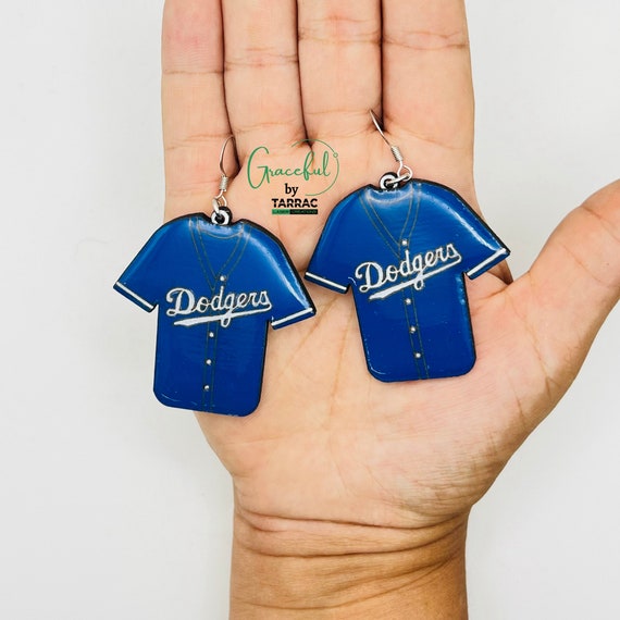 Los Angeles Dodgers Jersey Baseball Dangle Earrings